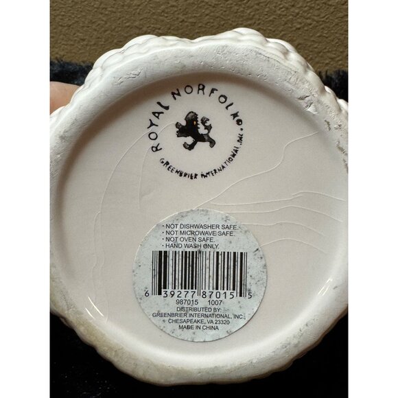 Royal Norfolk Ceramic Santa Claus Candy Dish Decorative Bowl 6" Round - Picture 4 of 5